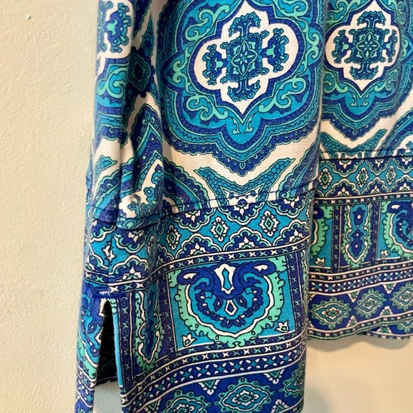 Coolibar Women’s Blue Paisley Print Oceanside Tunic Dress UPF 50+ Size Medium - Picture 2 of 9